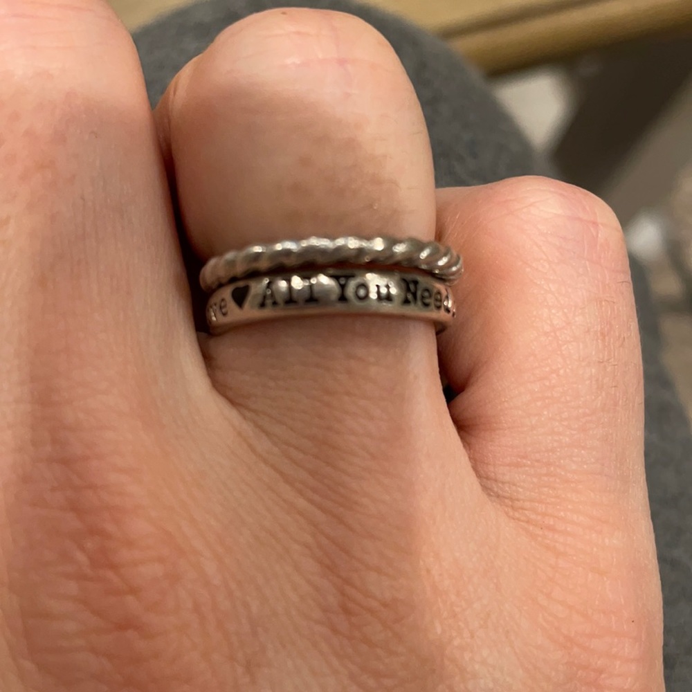 Sterling silver ring stack - Picture 3 of 4